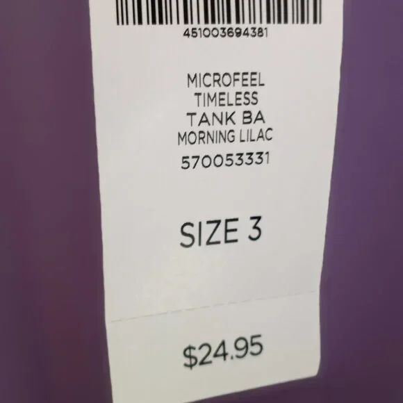 'CHICO'S' Microfeel Tank Size 3 Lilac NWT - Picture 6 of 9